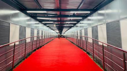 mumbai metro 3 Airport Terminal 2 few minutes walk metro station Airport pedestrian bridge