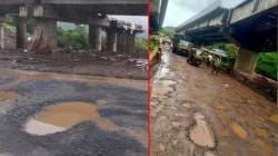 मुंबई गोवा महामार्गावरील रस्त्याला सतत पडणा-या खड्डयांपुढे ठेकेदार हतबल; महामार्गावर अनेक ठिकाणी चिखल आणि खड्ड्याचे साम्राज्य