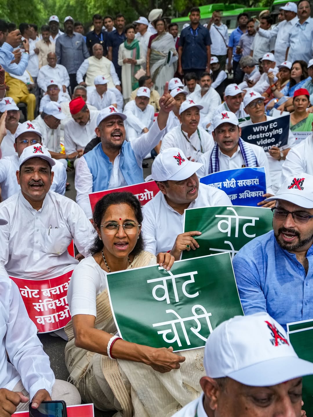 parliament protest, rahul gandhi, india alliance protest photos, election commission