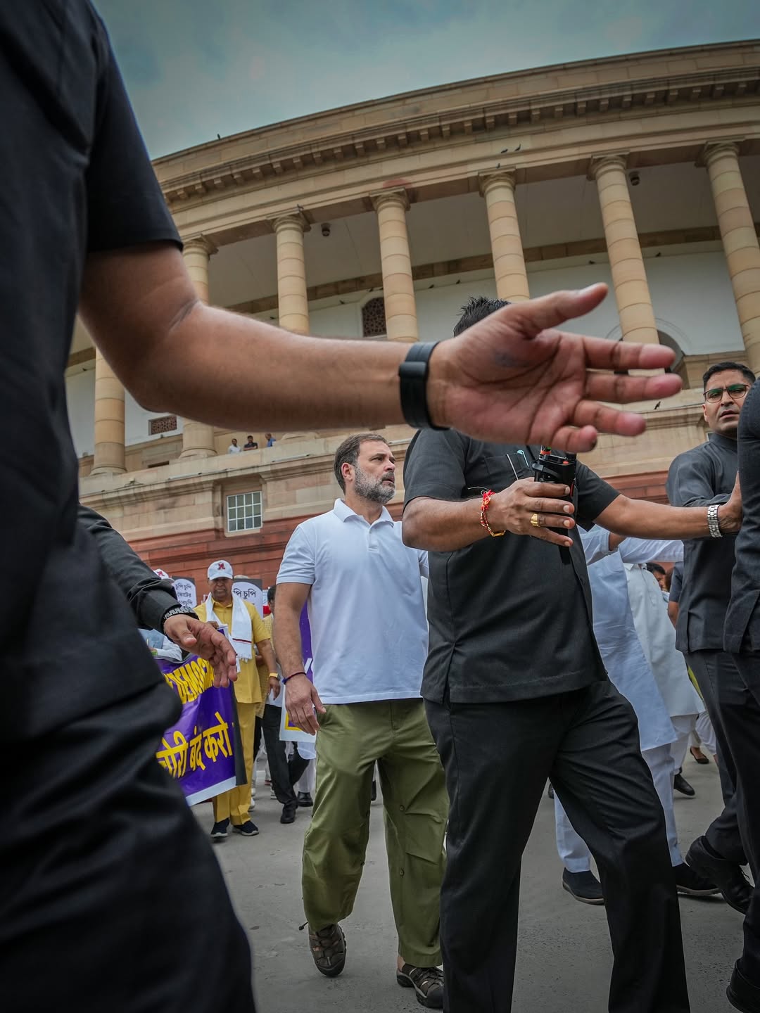 parliament protest, rahul gandhi, india alliance protest photos, election commission