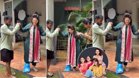 pinga ga pori pinga serial fame actress aishwarya shete leg fracture vidisha mhaskar share video