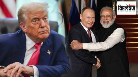 अमेरिकेचे राष्ट्राध्यक्ष डोनाल्ड ट्रम्प, रशियाचे राष्ट्राध्यक्ष व्लादिमिर पुतिन व पंतप्रधान नरेंद्र मोदी (छायाचित्र पीटीआय)