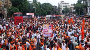 Maratha protesters in mumbai