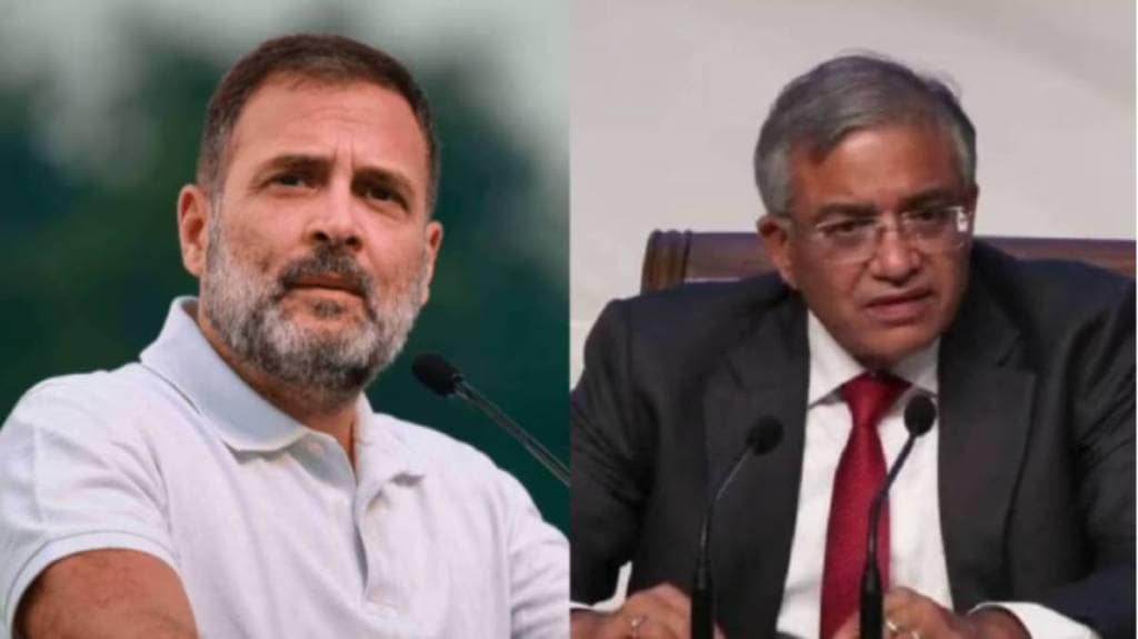 राहुल गांधी व ज्ञानेश कुमार