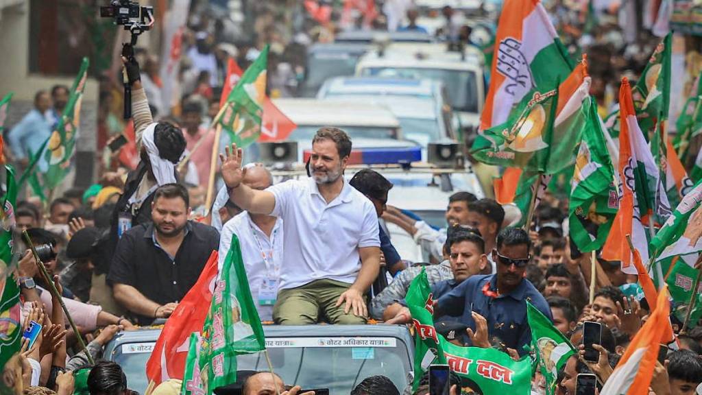 Congress leader Rahul Gandhi s Vote adhikar Yatra