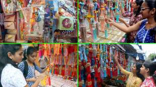 Attractive rakhis are in abundance in the market