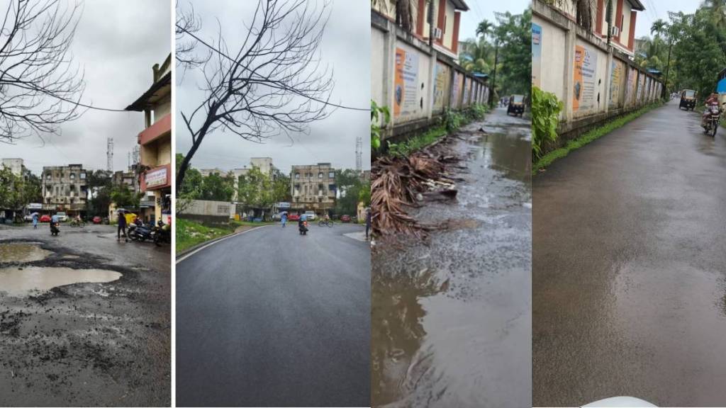 Palghar repair roads photo using AI posting