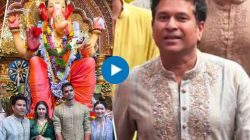 Sachin Tendulkar: मास्टर ब्लास्टर लालबागच्या राजाच्या चरणी! तेंडुलकर कुटुंबाने घेतले बाप्पाचे आशीर्वाद, Video