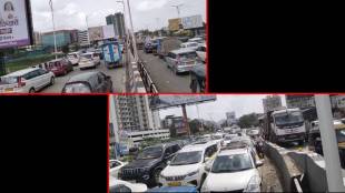 Traffic jam on Kalyan Sheel Road