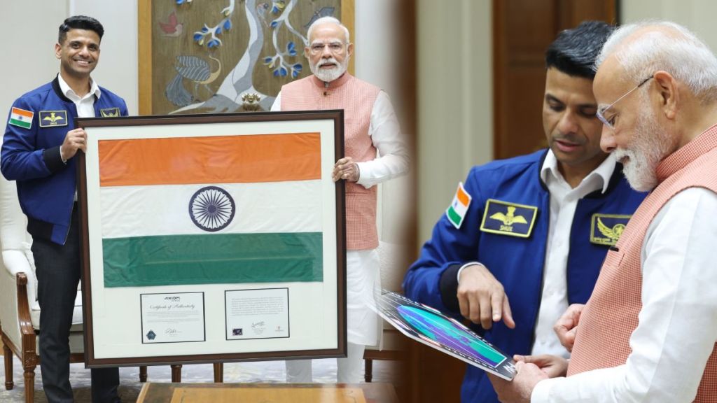 shubhanshu shukla meets pm narendra modi