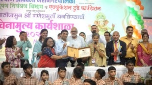 students spread green ganesh message with clay idols in kalyan Dombivli