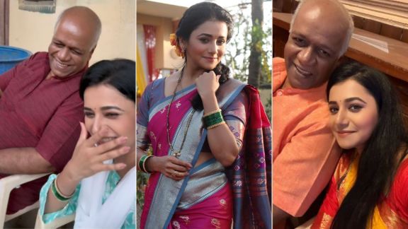 tharla tar mag fame actress Jui Gadkari share her bond with mdhubhau aka actor Narayan Jadhav father daughter relation in serial