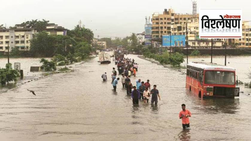 vasai- virar flood situation heavy rain vasai virar