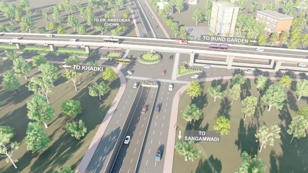 yerwada flyover grade separator project pune