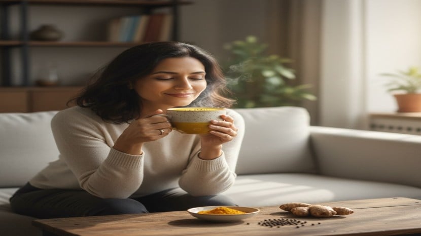 माणसांवरील परिणाम अजून अभ्यासाधीन असला तरी नियमितपणे हळदीचं दूध प्यायल्यानं शरीरातील सूज कमी होते, रोगप्रतिकार शक्ती वाढते आणि दीर्घकालीन रोगांचा धोका कमी होतो.