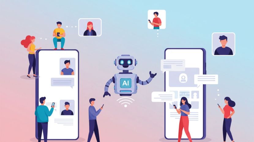 Illustration showing professionals in jobs safe from AI automation