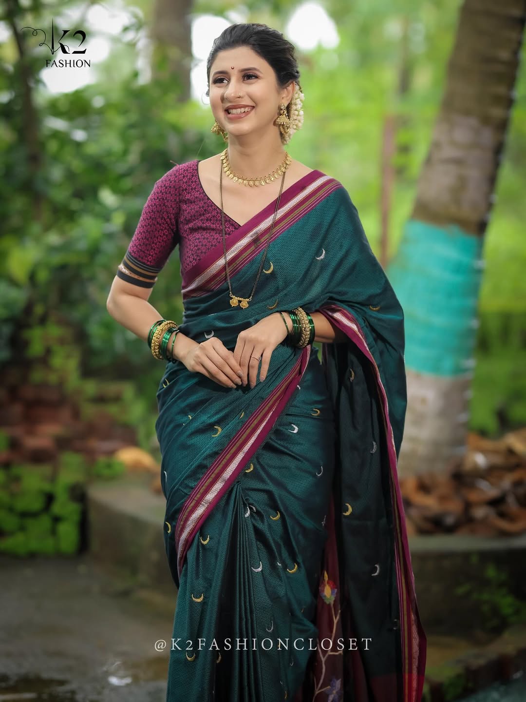 marathi actress Ankita Walawalkar gauri pujan
