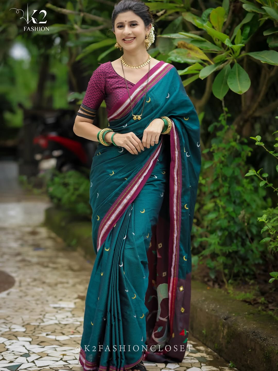 marathi actress Ankita Walawalkar gauri pujan