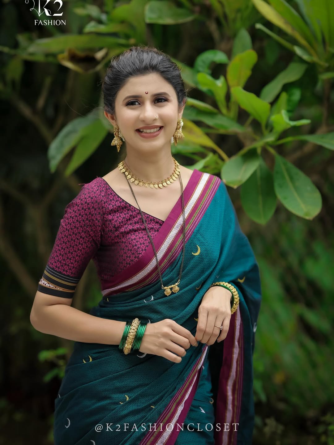 marathi actress Ankita Walawalkar gauri pujan