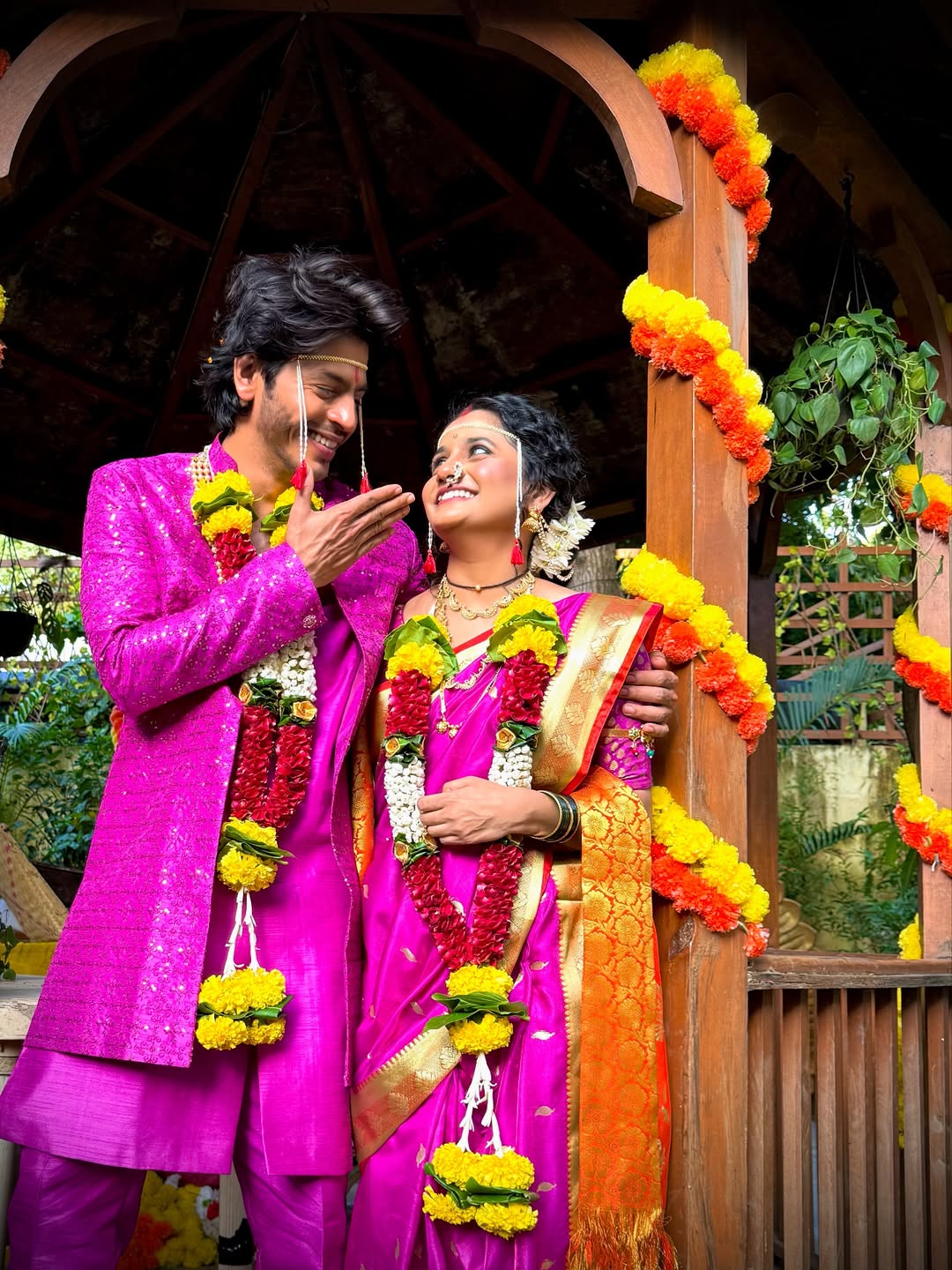 ishwari and arnav wedding photos on social