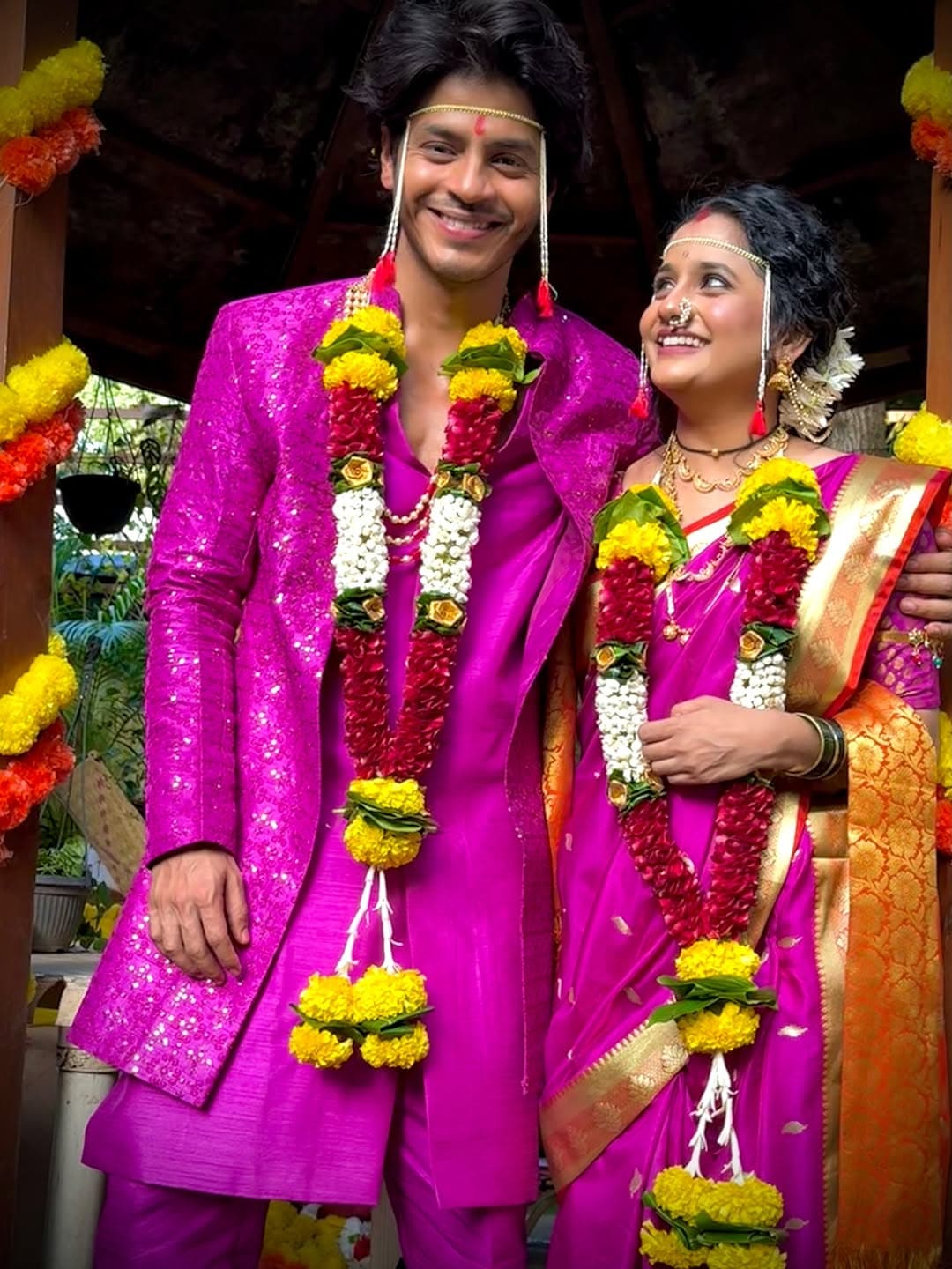 ishwari and arnav wedding photos on social