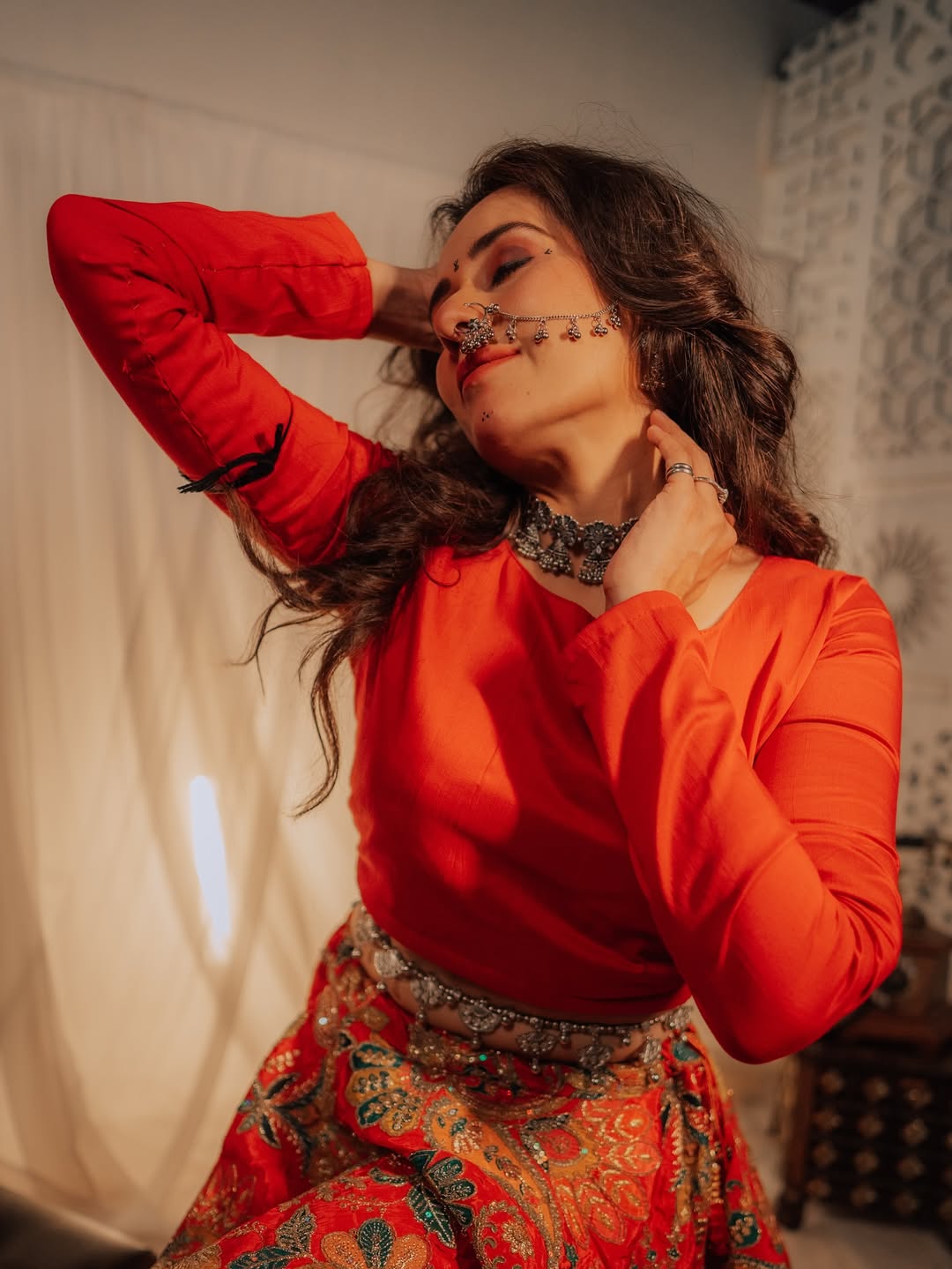 Marathi actress tejaswini lonari navratri second day