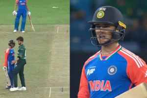 Abhishek Sharma Shaheen Shah Afridi Fight After First Ball Six Said Go and Bowl Video