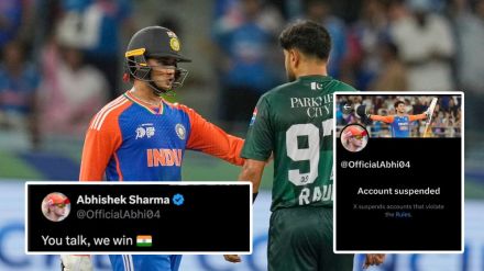Abhishek Sharmas X Profile Suspended