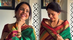 हिरव्या ‘रंजिनी’ साडी खुललं ऐश्वर्या नारकर यांचं सौंदर्य; पाहा खास फोटो