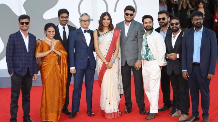 Anuparna Roy winning the Orizzonti Award for Best Director for SONGS OF FORGOTTEN TREES in Venice (1)