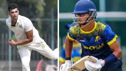 Sachin Tendulkar son Arjun Took Wicket of Rahul Dravid Son