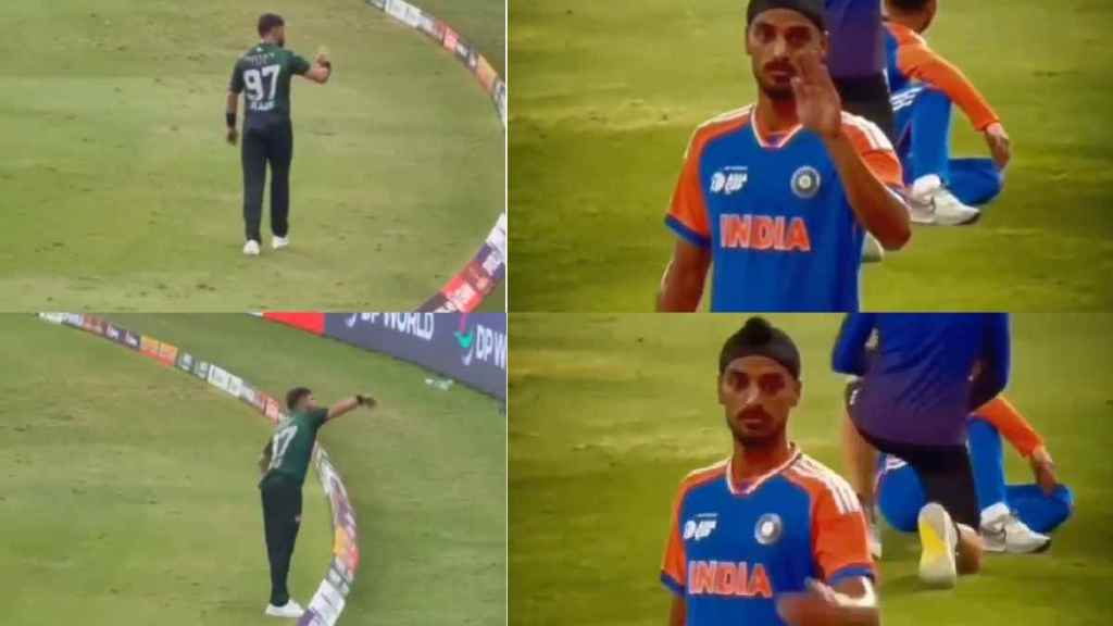 Arshdeep Singh Befitting Reply to Haris Rauf Fighter Plane Down Gesture Video Arshdeep Singh Befitting Reply to Haris Rauf Fighter Plane Down Gesture Video