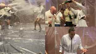 Aryna Sabalenka Champagne Celebration with team of US Open 2025 Title Video