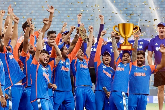 Asia Cup Indian Cricketers AI Generated Trophy