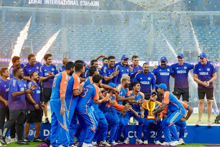 Asia Cup Indian Cricketers AI Generated Trophy