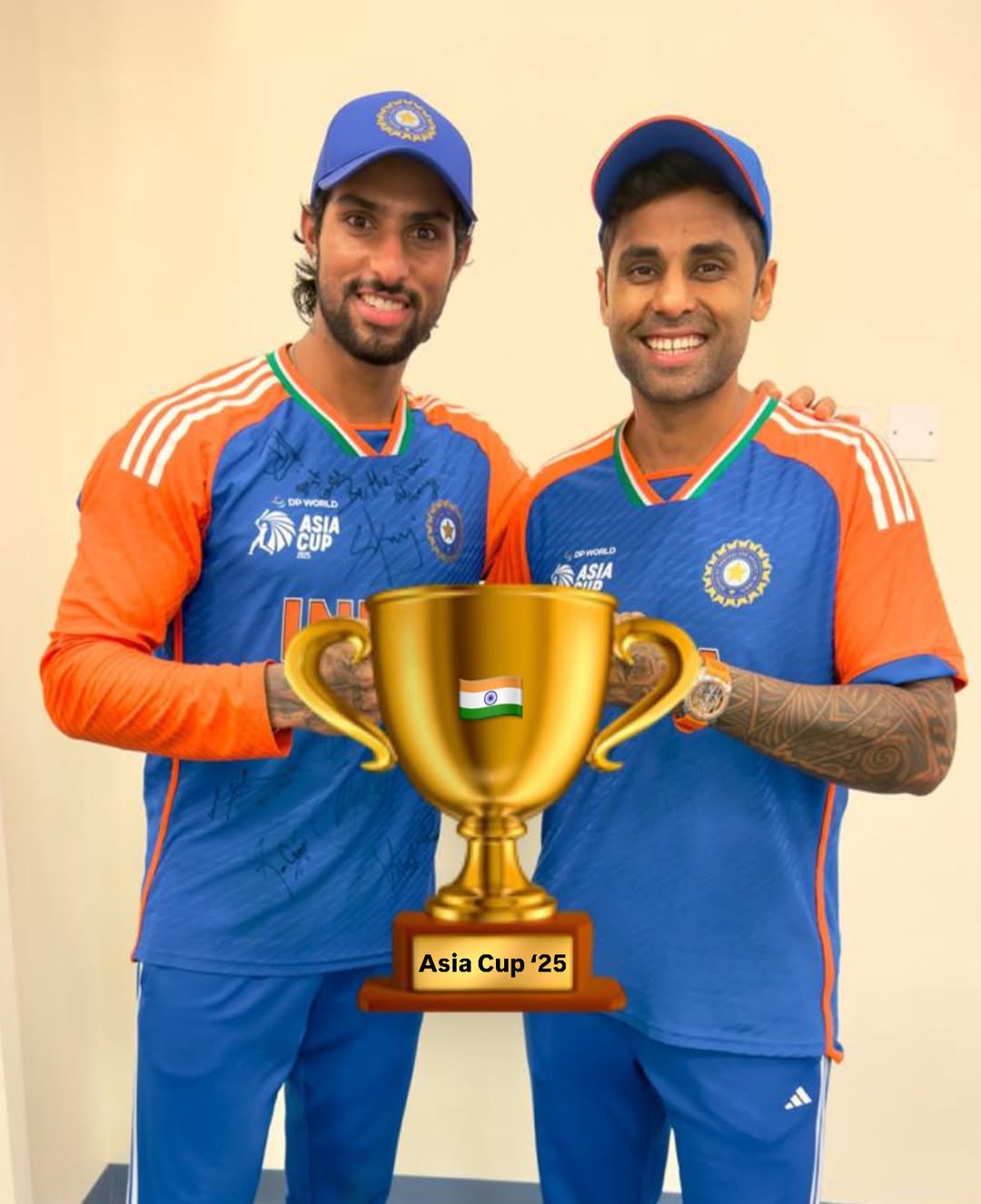 Asia Cup Indian Cricketers AI Generated Trophy