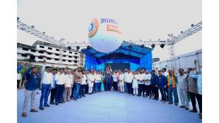 BJP state president Ravindra Chavan launching the Self reliant India campaign from Dombivli