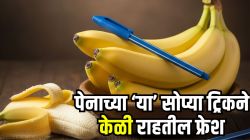 बाजारातून केळी घरी आणल्यानंतर त्यात ‘या’ पद्धतीने पेन टाकून पाहा; १० दिवस केळी राहतील एकदम फ्रेश, पडणार नाहीत काळी