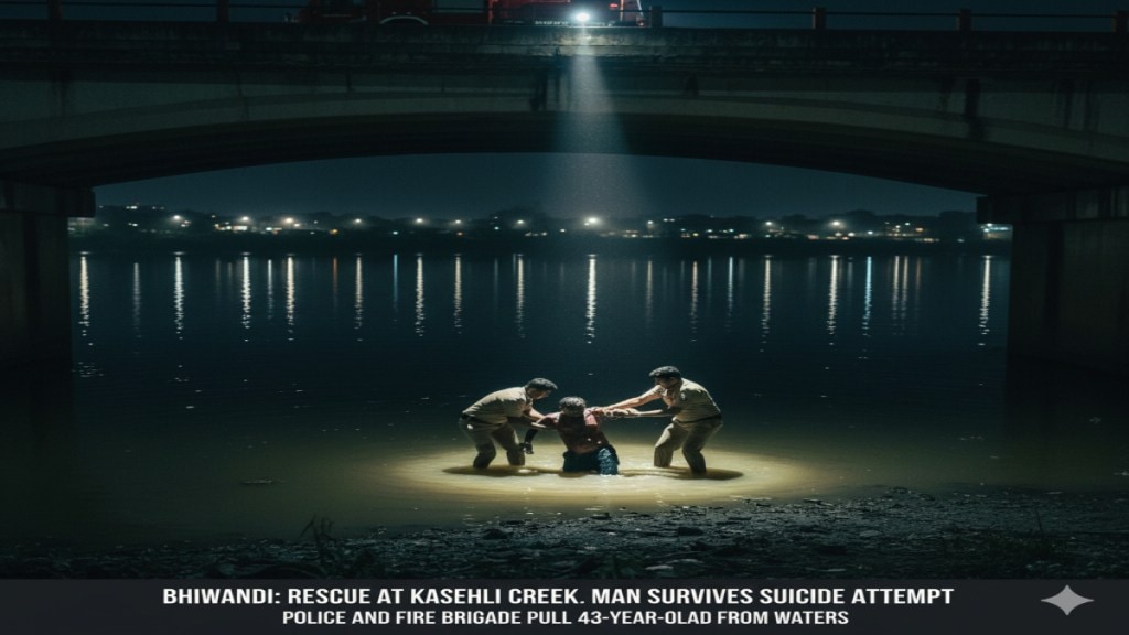 Bhiwandi Kasheli Creek Suicide Attempt Narpoli Police