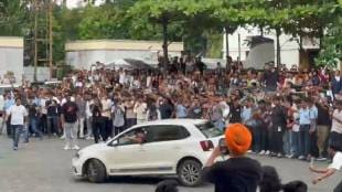 Car stunts on college campus in Nagpur
