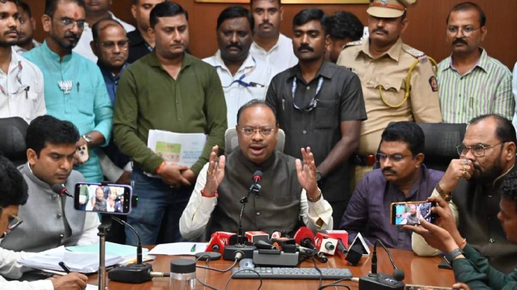 Chandrashekhar Bawankule interacted with reporters at the District Collectors Office