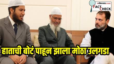 काँग्रेस नेते राहुल गांधी आणि इस्लामिक अभ्यासक झाकीर नाईक यांचा फोटो व्हायरल! (फोटो सौजन्य: एक्स / @SanataniRiddhi)