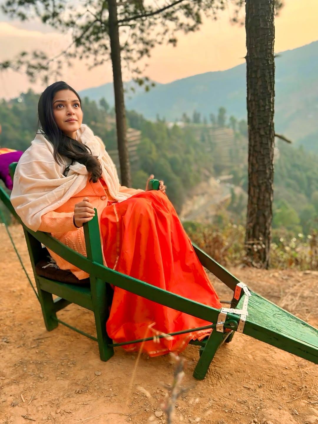 Deepa Parab Chaudhari Peacock Green Saree Look