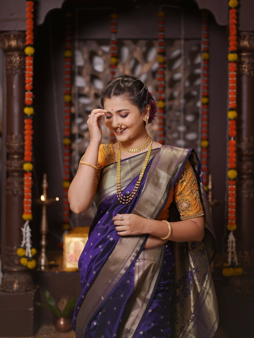 Dnyanada Ramtirthkar Paithani Nauvari Saree