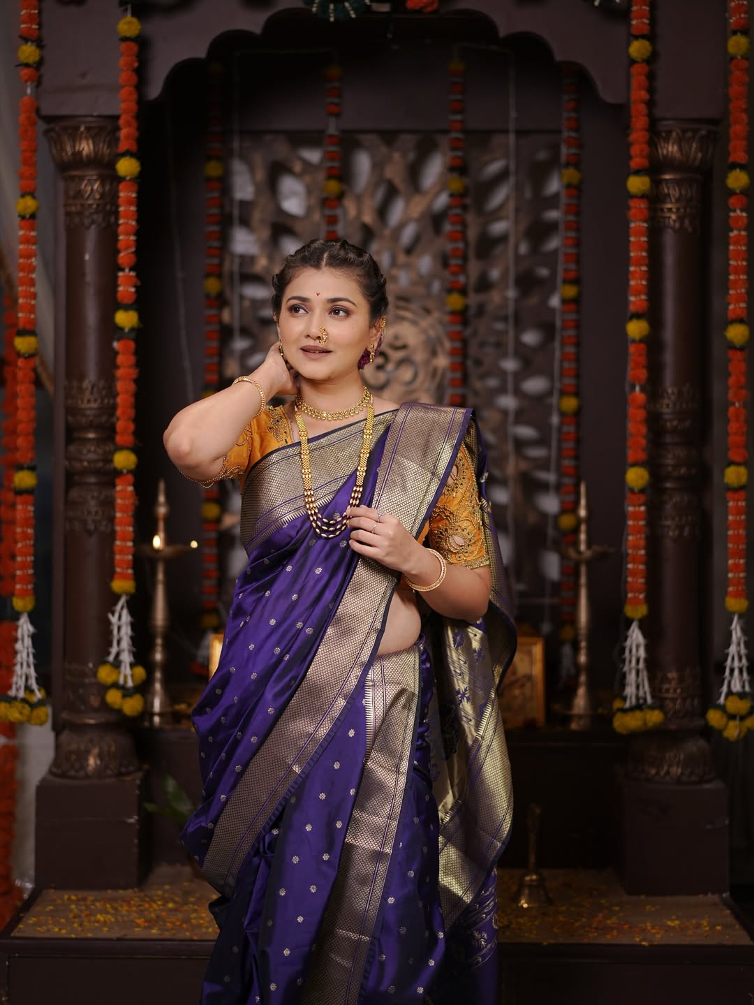 Dnyanada Ramtirthkar Paithani Nauvari Saree