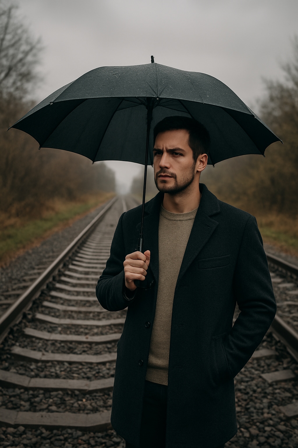 Do Not Open Umbrella On Railway Track