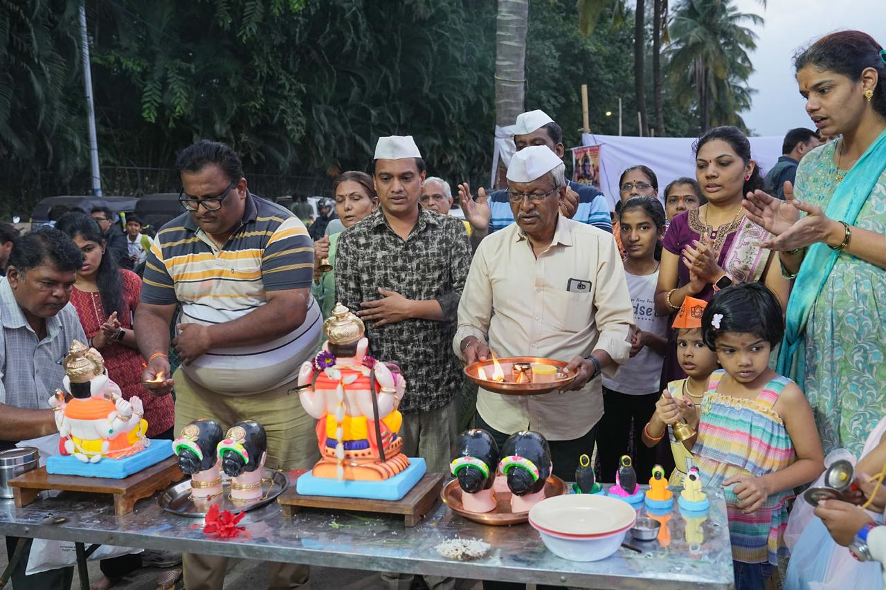 GAURI and ganesh VISARJAN on the seventh day of Ganesh Festival
