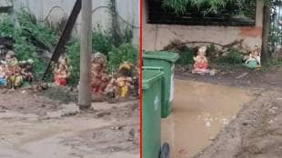 POP idols scattered around the Bahirangeshwar temple area