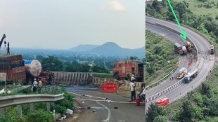 Gas tanker accident on Nashik highway mumbai agra highway