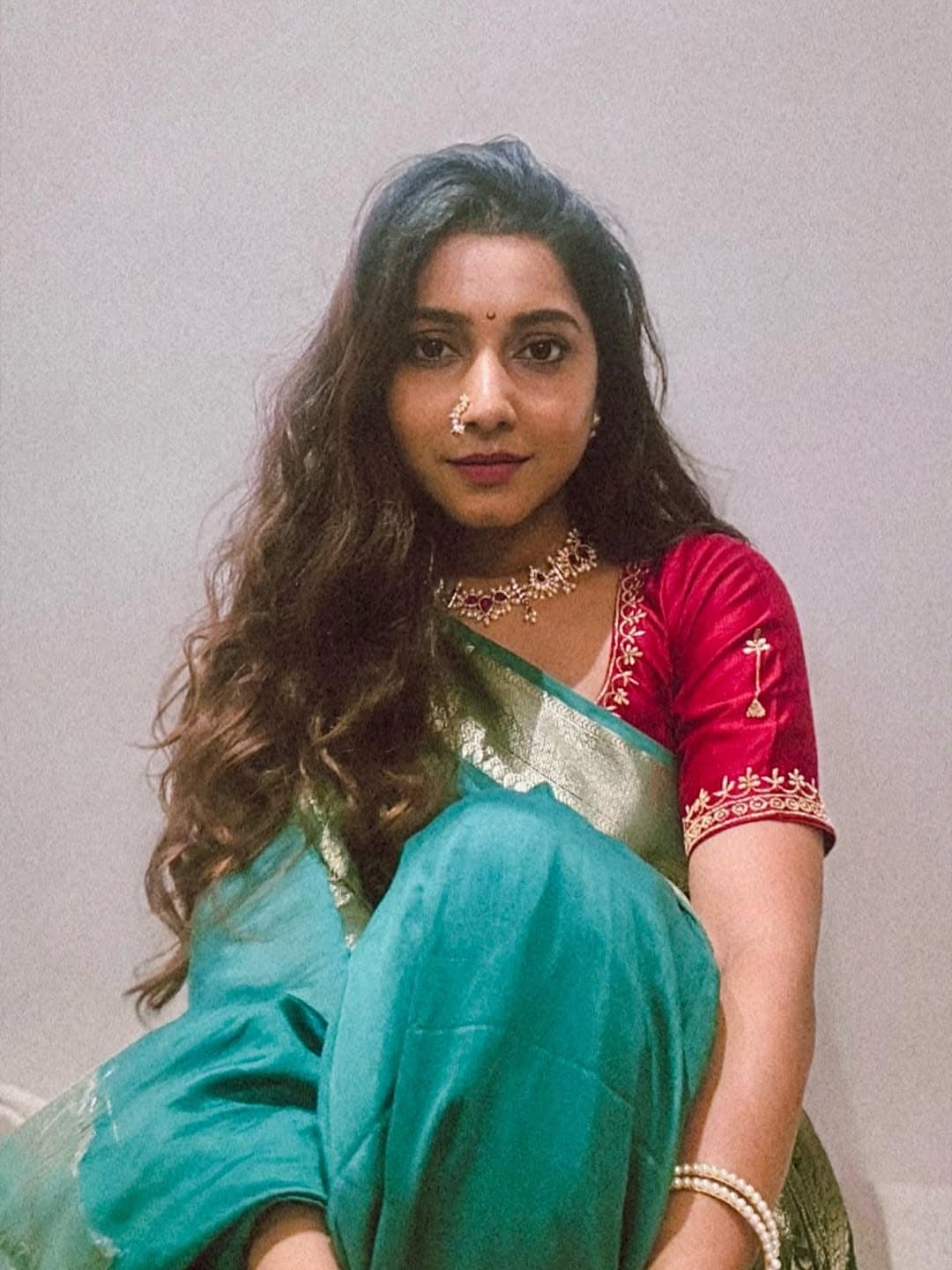 Gauri Nalawade Saree Look